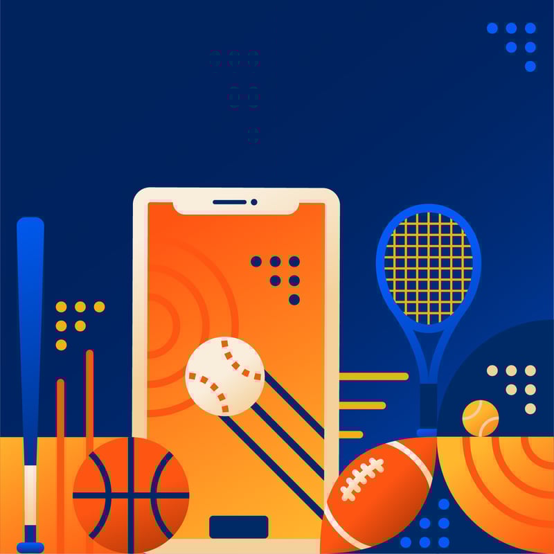 Sports-related cartoon graphics